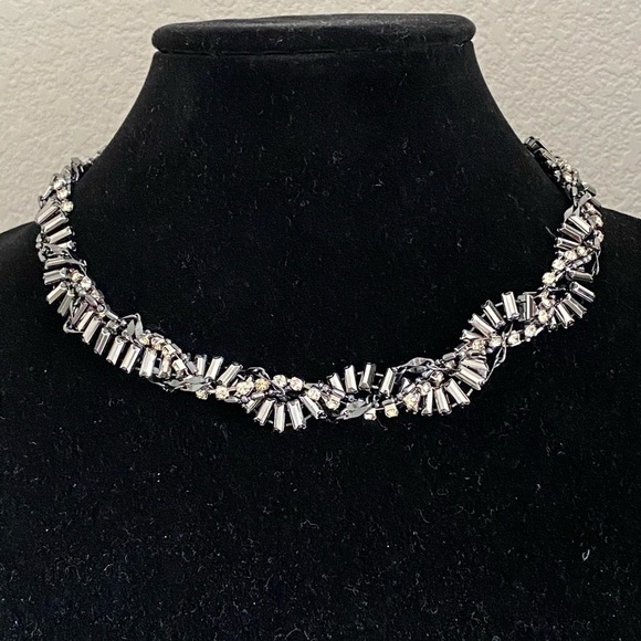 EXPRESS Necklace Rhinestones Statement - Picture 1 of 7
